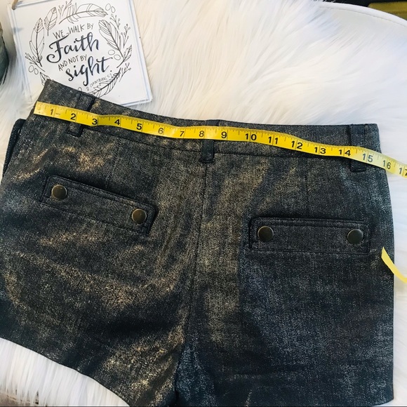 3.1 Phillip Lim A-Line Black Metallic Shorts Sz 4 - Picture 10 of 11